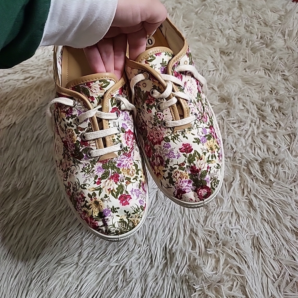Hotter Comfort Concept Mabel Floral Flower Tennis Shoes Sneakers - 10 - Picture 3 of 12